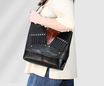 Women's leather handbag inspired by Georgian traditional costume CHOKHA