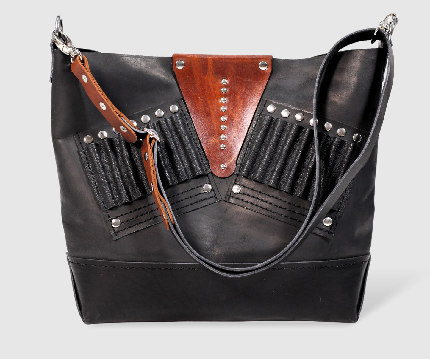 Women's leather handbag inspired by Georgian traditional costume CHOKHA