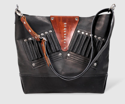 Women's leather handbag inspired by Georgian traditional costume CHOKHA