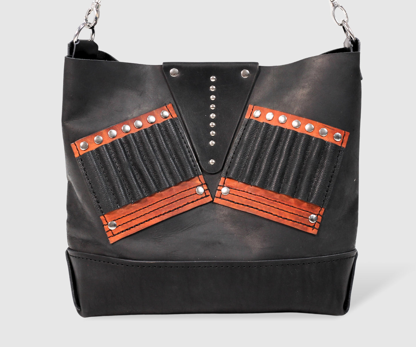 Women's leather handbag inspired by Georgian traditional costume CHOKHA