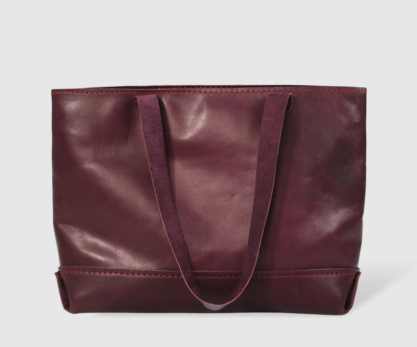 Women's Cherry Alphabet Handbag in natural leather